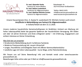 Allgemeinarztpraxis sucht WBA in Marburg/Hessen
