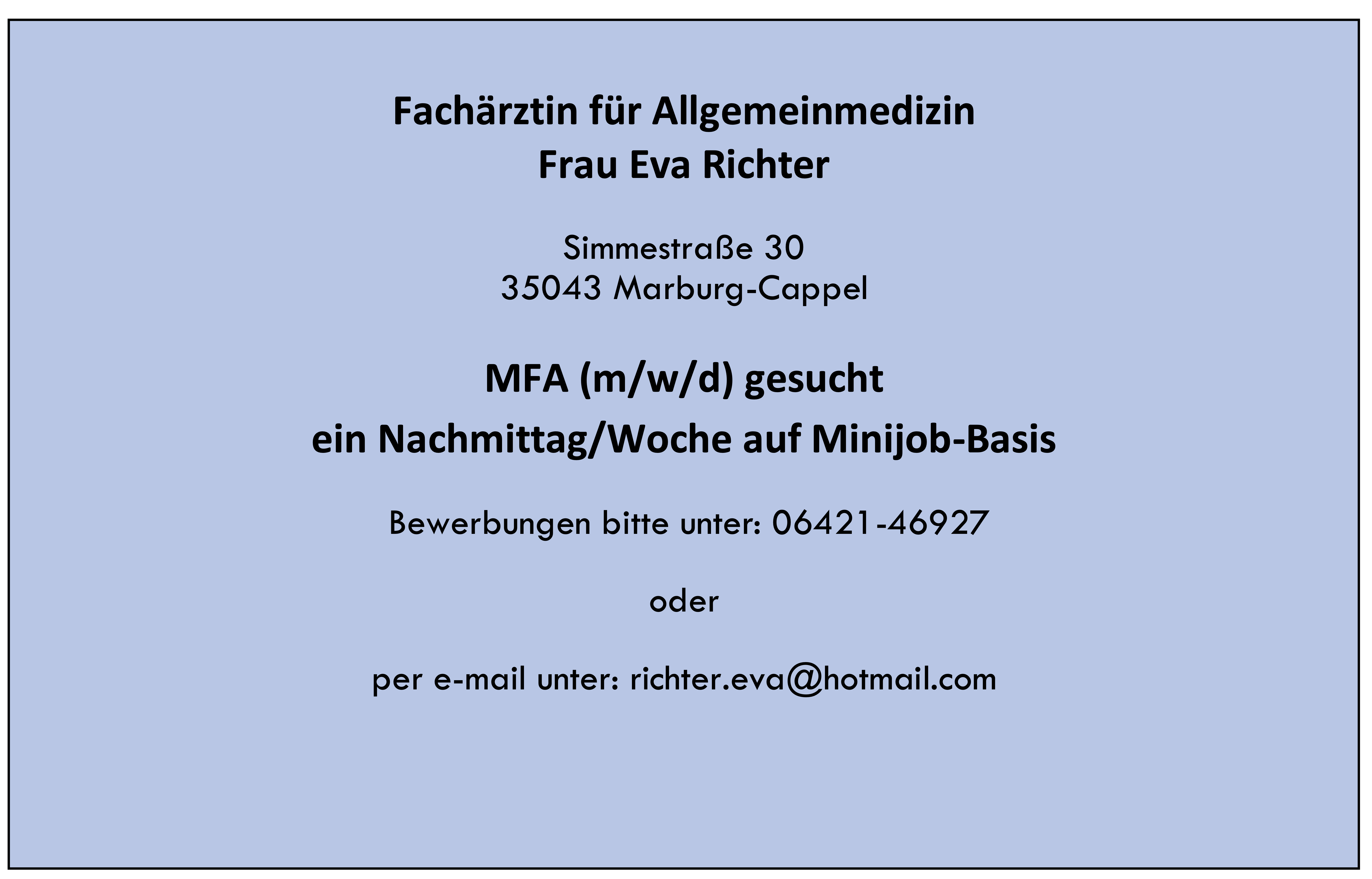 stellenanzeige_mfa_marburg_aerztegenossenschaft.pn